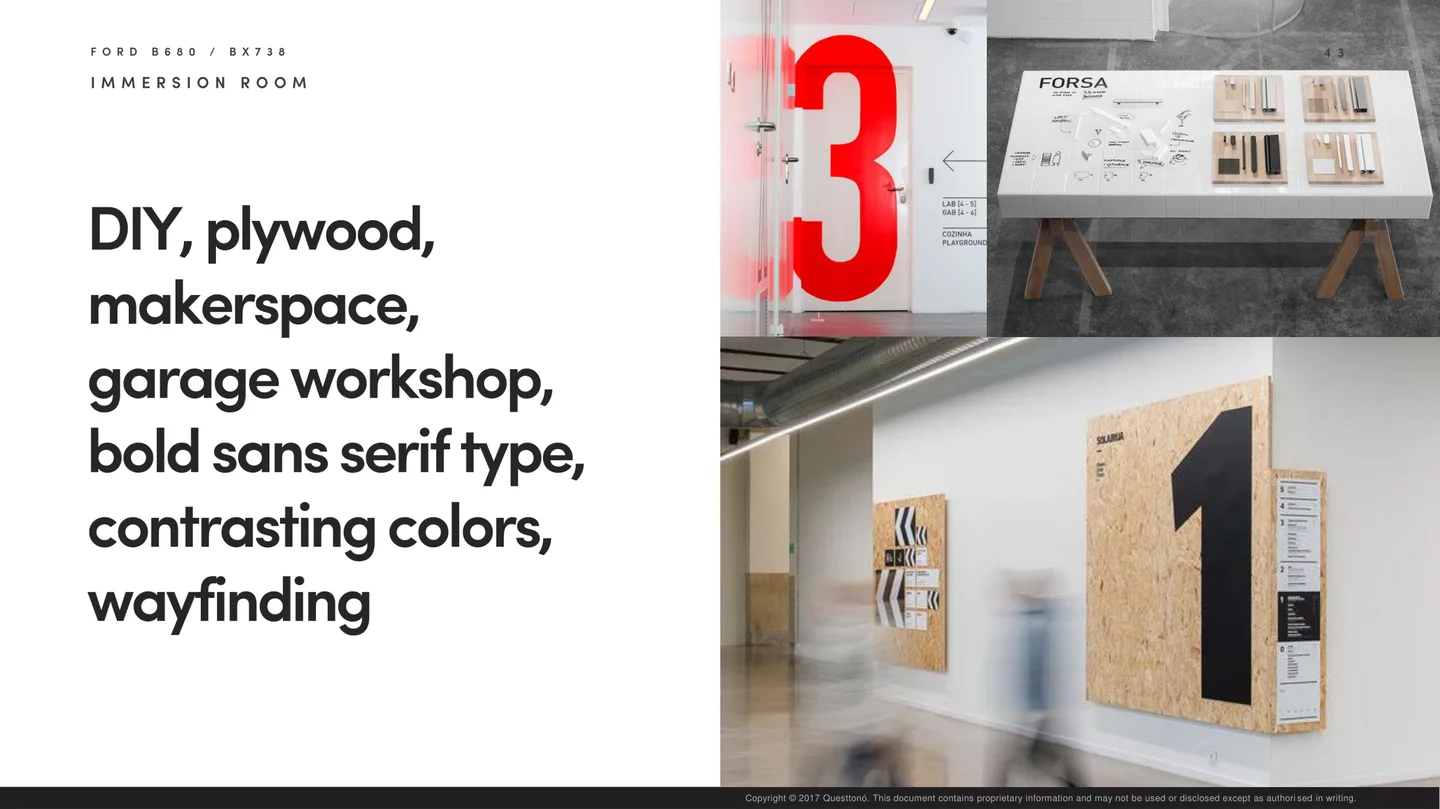 Referências visuais: DIY, plywood, makerspace, tipografia bold